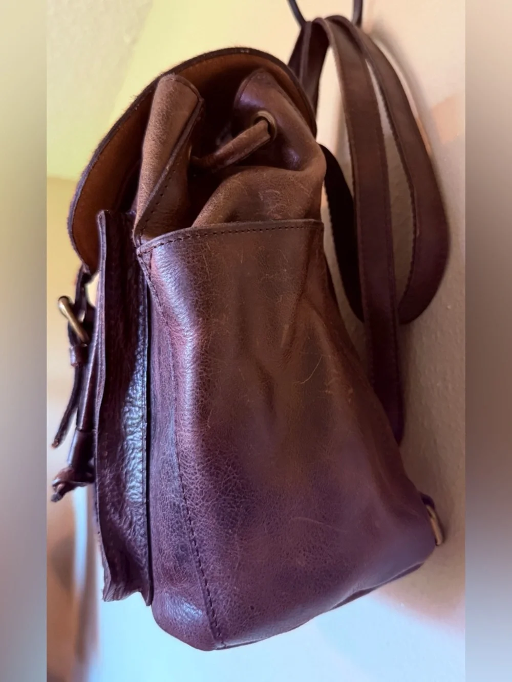 Patricia Nash Leather Aberdeen Leopard Haircalf Backpack